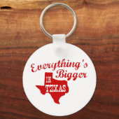 Alles ist größer in Texas Staat Shape Key Chain Schlüsselanhänger (Vorderseite)