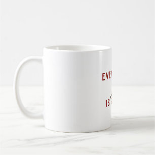 Alles ist gruselig tapferer kleiner Vogel Kaffeetasse