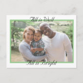 Alles ist gut, alles ist hell Foto Weihnachten Postkarte (Vorderseite)