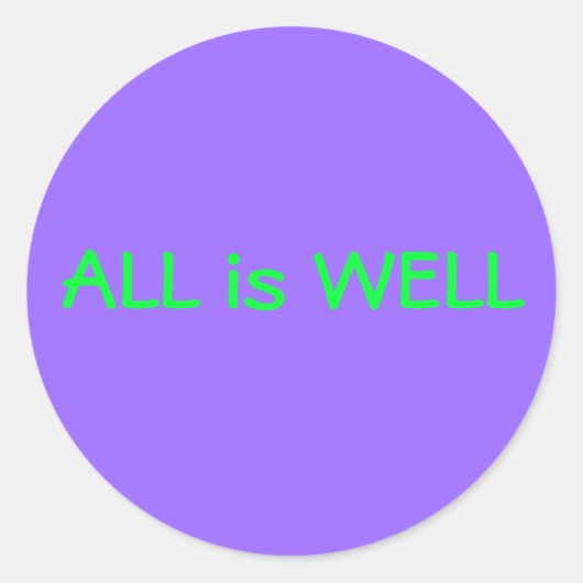 Alles ist gut aufkleber lila (Vorderseite)