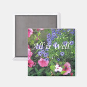 alles ist gut Blume Magnet (Vorderseite/Rückseite)