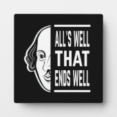Alles ist gut, dass endet gut Shakespeare Zitat Fotoplatte (Vorderseite)