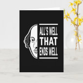 Alles ist gut, dass endet gut Shakespeare Zitat Karte (Gelbe Blume)