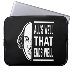 Alles ist gut, dass endet gut Shakespeare Zitat Laptopschutzhülle