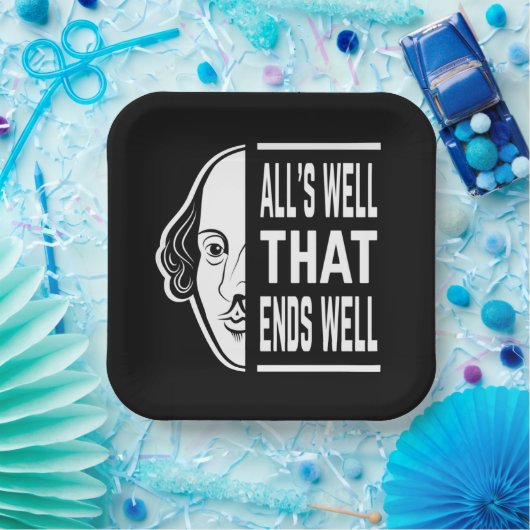 Alles ist gut, dass endet gut Shakespeare Zitat Pappteller (Party)