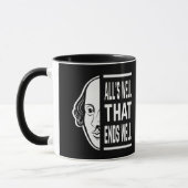 Alles ist gut, dass endet gut Shakespeare Zitat Tasse (Links)