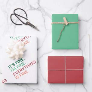 Alles ist gut   Fun Jeden Sarcastic Zitat Geschenkpapier Set