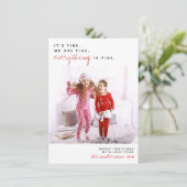 Alles ist gut | Funny Frohe Weihnachten Foto (Stehend Vorderseite)