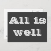 Alles ist gut Postkarte (Vorne/Hinten)