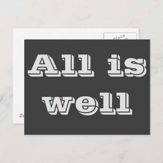 Alles ist gut Postkarte (Vorne/Hinten)