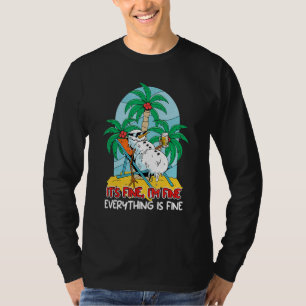 Alles ist gut Schneemann Sonnenliege Urlaub fl T-Shirt