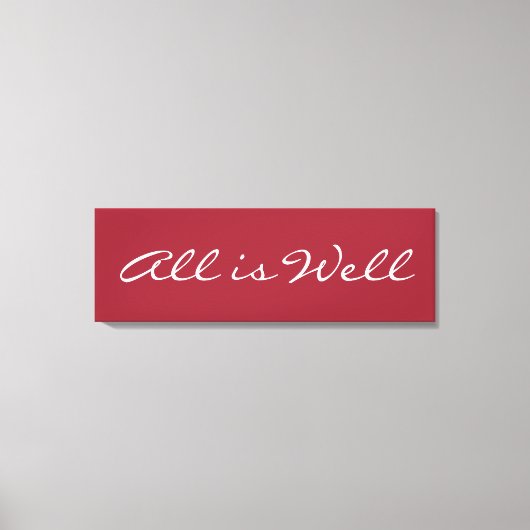 Alles ist gut, überzogene Canvas Inspiration Zitat Leinwanddruck (Vorderseite)