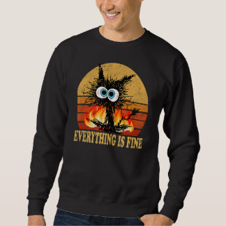 Alles ist gut Vintager, lustiger Cat T - Shirt