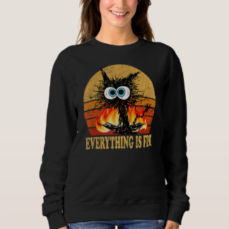 Alles ist gut Vintager, lustiger Cat T - Shirt