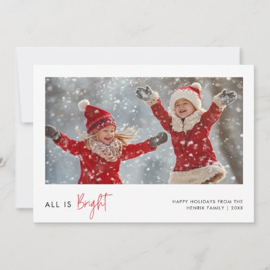 Alles ist gut Weihnachten Kinder Spaß Foto Grüße (Vorderseite)