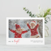 Alles ist gut Weihnachten Kinder Spaß Foto Grüße (Stehend Vorderseite)