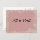 Alles ist gut zitiert postkarte (Vorne/Hinten)