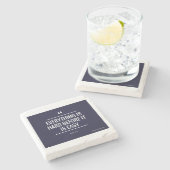 Alles ist hart, bevor es einfaches Zitat ist Steinuntersetzer (Seitenansicht)