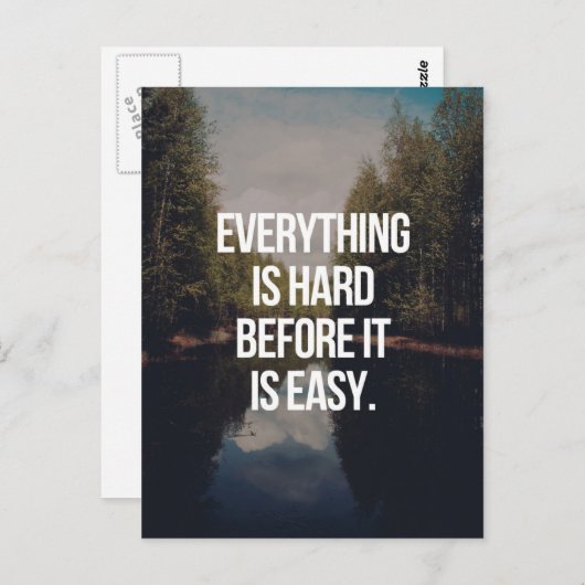 Alles ist hart postkarte (Vorne/Hinten)