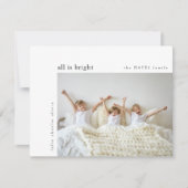 Alles ist hell Minimal Weihnachten Kinder Foto Grü (Vorderseite)