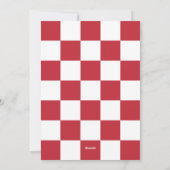 Alles ist hell und rot. feiertagskarte (Rückseite)