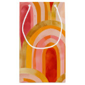 Alles ist hell Whimsical farbenfroh glücklich Urla Kleine Geschenktüte (Rückseite)