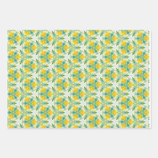 Alles ist helle Sammlung Zesty Yellow Citrus Burst Geschenkpapier Set (Vorderseite 2)