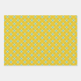 Alles ist helle Sammlung Zesty Yellow Citrus Burst Geschenkpapier Set