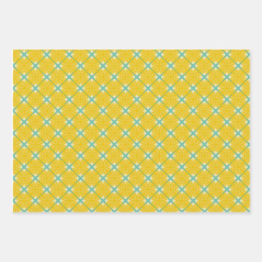 Alles ist helle Sammlung Zesty Yellow Citrus Burst Geschenkpapier Set (Vorderseite)