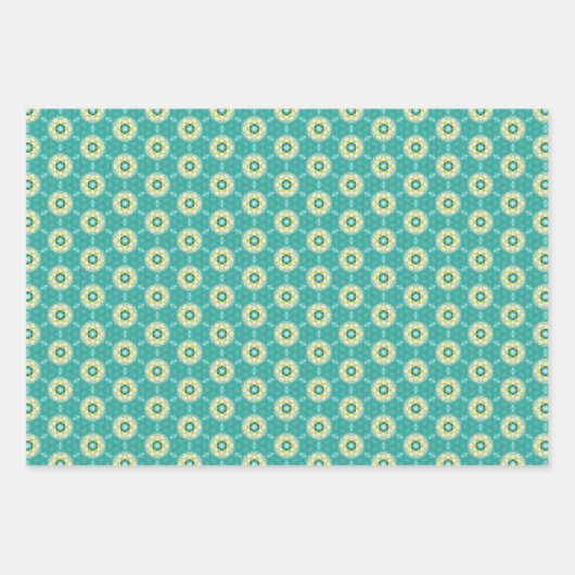 Alles ist hellgelb und blau gefeiert. geschenkpapier set (Vorderseite 2)