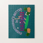 Alles ist in Hawaii-Puzzlespiel besser Puzzle (Vertikal)