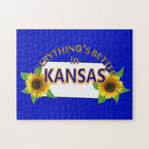 Alles ist in Kansas-Puzzlespiel besser Puzzle