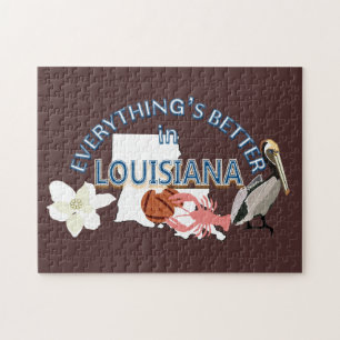 Alles ist in Louisiana-Puzzlespiel besser Puzzle