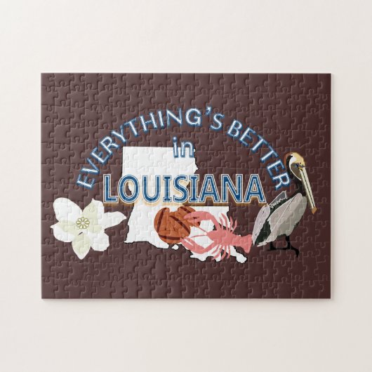 Alles ist in Louisiana-Puzzlespiel besser Puzzle (Horizontal)