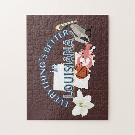 Alles ist in Louisiana-Puzzlespiel besser Puzzle (Vertikal)