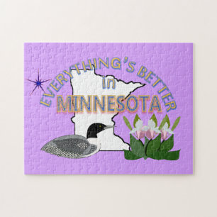 Alles ist in Minnesota-Puzzlespiel besser Puzzle
