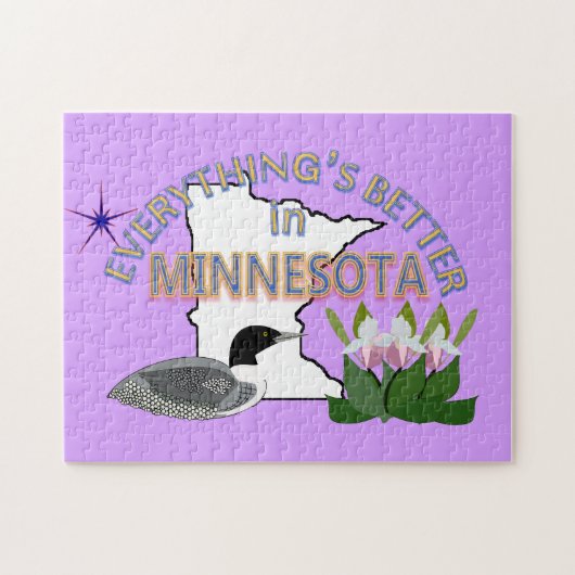 Alles ist in Minnesota-Puzzlespiel besser Puzzle (Horizontal)