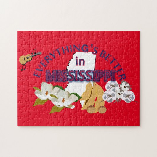 Alles ist in Mississippi-Puzzlespiel besser Puzzle (Horizontal)