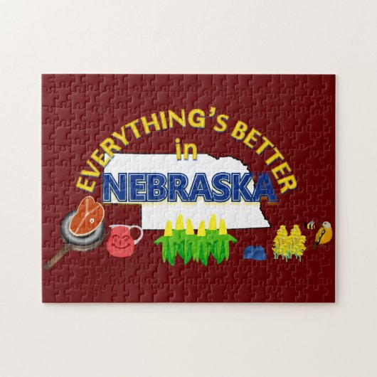 Alles ist in Nebraska-Puzzlespiel besser Puzzle (Horizontal)