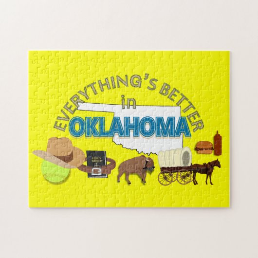Alles ist in Oklahoma-Puzzlespiel besser Puzzle (Horizontal)