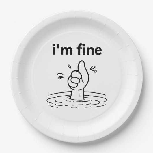 Alles ist in Ordnung. Pappteller (Vorderseite)