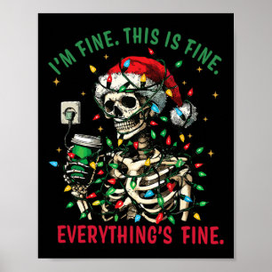 Alles ist in Ordnung Weihnachtsbeleuchtung Xmas Sk Poster