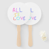 Alles ist Liebe Regenbogen farbenfroher Stolz LGBT Fächer (Vorne und Hinten)