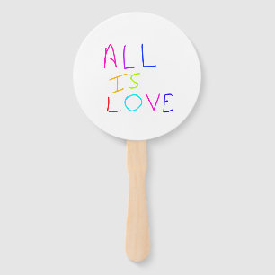 Alles ist Liebe Regenbogen farbenfroher Stolz LGBT Fächer