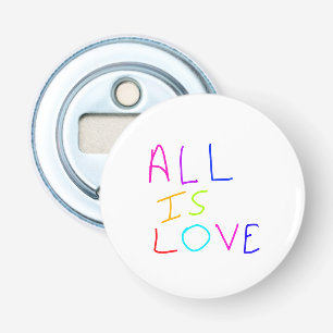 Alles ist Liebe Regenbogen farbenfroher Stolz LGBT Flaschenöffner