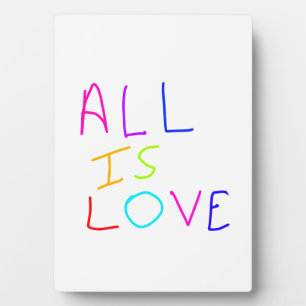 Alles ist Liebe Regenbogen farbenfroher Stolz LGBT Fotoplatte