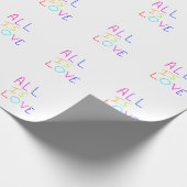 Alles ist Liebe Regenbogen farbenfroher Stolz LGBT Geschenkpapier (Ecke)