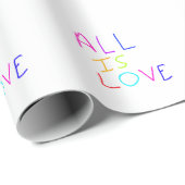 Alles ist Liebe Regenbogen farbenfroher Stolz LGBT Geschenkpapier (Rolleneckpunkt)