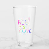 Alles ist Liebe Regenbogen farbenfroher Stolz LGBT Glas (Rückseite)