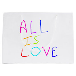 Alles ist Liebe Regenbogen farbenfroher Stolz LGBT Große Geschenktüte